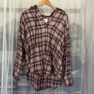 American Eagle Hoodie Flannel